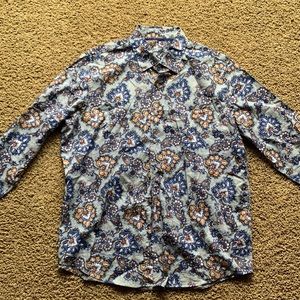 Tasso Elba Mens paisley shirt Size XL